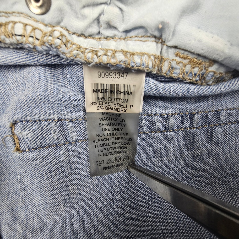 Vince Camuto Jeans Women 28/6 Blue Ombre Dip Dye Frayed Hem Straight Leg - Picture 4 of 8
